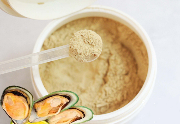 Pó de mexilhão de lábios verdes